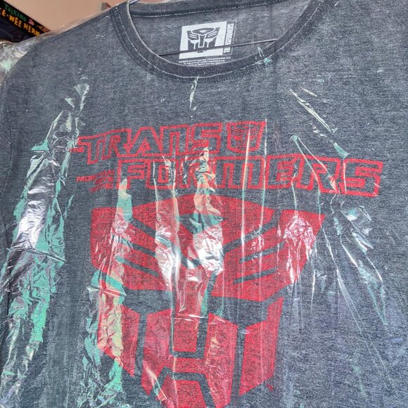 Transformers blue burnout short sleeve shirtmen/unisex size L red logo and text! - Picture 2 of 3